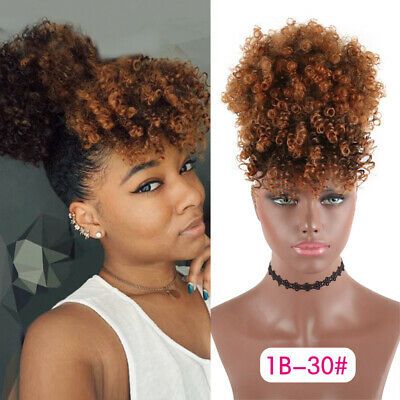 Updo Hair Extensions, Afro Puff Ponytail, Afro Ponytail, Puff Ponytail, High Puff, Synthetic Curly Hair, Hair Twists, Bangs Ponytail, Curly Bun Hairstyles