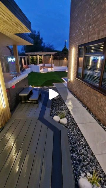 Jake & Ethan Genie brothers 💚 on Instagram: "Nights like these 🥂 

#Gardens #gardenvibes #foryoupage" Porcelain Patio, It Was All A Dream, Home Vegetable Garden, Garden Oasis, Pergola Designs, Backyards, Design Skills, Backyard Design, Outdoor Design