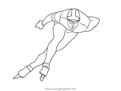 Speed Skating Race Coloring Page Speed Skating, Speed Skates, Winter Olympics, Free Kids, Printable Coloring Pages, Printable Coloring, Coloring Pages For Kids, Coloring Page, Skating