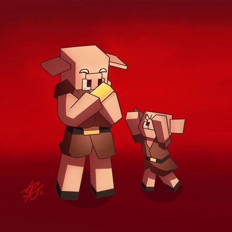 10 Me gusta, 0 comentarios - Lucky Luciano (@lucianoromanjr) en Instagram: "April Mobs' Month! Day 20 - Piglin "They surely love gold"  #minecraft #minecraftart…" Piglin Minecraft Fanart, Pewdiepie Minecraft, Real Minecraft, Lucky Luciano, Minecraft Fanart, Minecraft Comics, Minecraft Animation, Minecraft Drawings, Minecraft Steve