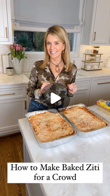 Jamie Tarence | Family Savvy | Food/Lifestyle Blog on Instagram: "One of the most popular questions I’m asked is: What is a dish that is easy to serve to a crowd?😂I ALWAYS share my Baked Ziti. It couldn’t be any easier AND it can be made ahead of time & frozen! . One of my biggest entertaining tips is that you MUST find dishes that you can make ahead of time. That way, all you have to do is take it out of the freezer & heat it the day of. It’s THAT simple!🙌🏻 . Comment “RECIPE” and I’ll send you the link to the full step-by-step recipe on my blog!😘Happy baking, friends! . . #easyrecipes #easyrecipe #recipeblog #recipeblogger #recipeoftheday #partyfood #entertainingtips #hostingtips #cookingforacrowd #makeahead" Baked Ziti Make Ahead, Italian Make Ahead Recipes, Baked Ziti For A Large Crowd, Easy Meals To Serve A Crowd, Easy Baked Ziti For A Crowd, Baked Pasta For A Crowd Parties, Easy Meal To Feed A Crowd, Italian Meal For A Crowd, Baked Ziti For A Crowd Parties