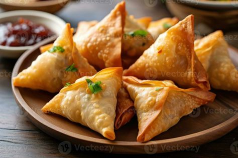 samosa in the kitchen table Food Photography AI Generated Samosa Photography, Table Food Photography, Photography Horizontal, Indian Food Photography, Food Indian, Lebanese Food, Table Food, Food Street, Street Foods