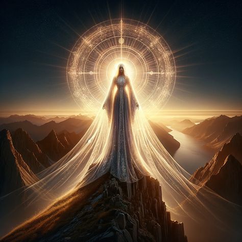 The Divine Mother, Goddess Energy Aesthetic, Crystal Temple, Goddess Of Light, Goddess Images, Spirit Magic, Sacred Woman, Light In The Darkness, Spiritual Images