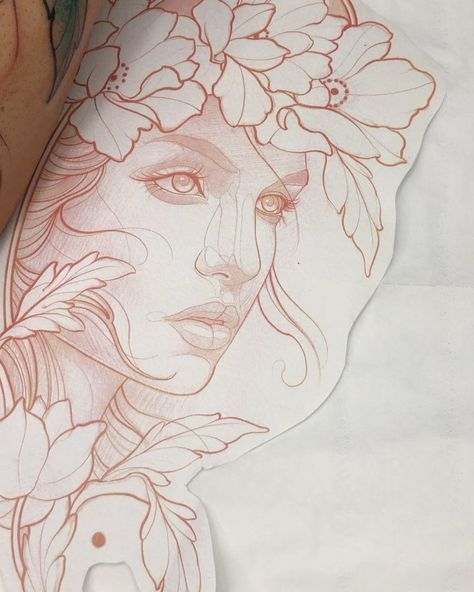 Lucas Ferreira ✶ on Instagram: “// BOOKING JANUARY/FEBRUARY lucasferreiratattoo@gmail.com // @batcountryclub @killerinktattoo @thesolidink . .…” Neo Traditional Art, Face With Flowers, Neo Tattoo, Girl Face Tattoo, Kunst Tattoos, Illustration Tattoo, Tattoo Zeichnungen, Traditional Tattoo Art, 3d Tattoos