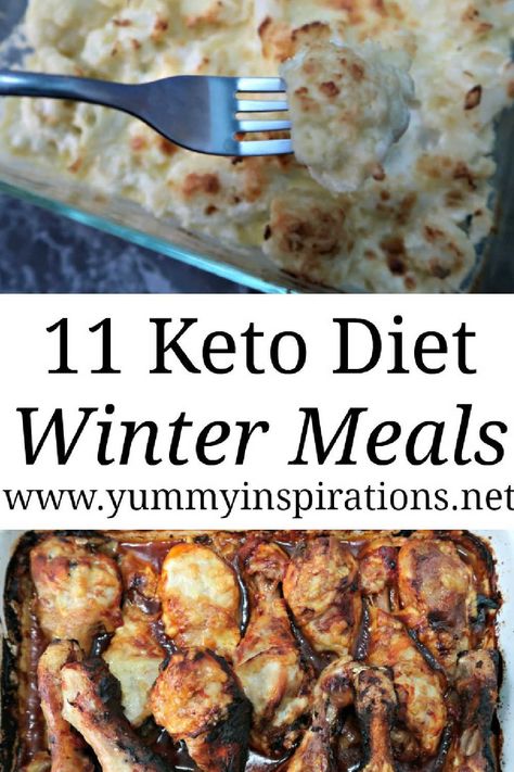 11 Keto Winter Recipes – The Best Cozy Low Carb Ketogenic Diet Friendly Comfort Foods and Meals to warm you up during chilly Winter weather. Keto Sweet Snacks, Recipes Winter, Keto Fast Food, Keto Diet List, Keto Diet Breakfast, Diet Breakfast Recipes, High Fat Foods, Keto Diet Food List, Easy Comfort Food