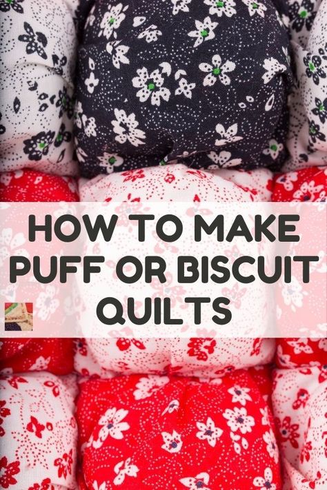 Make a warm and cozy puff quilt, also known as a biscuit quilt by sewing puffy squares together. This page includes other puff quilt patterns such as a doll quilt, tote bag, pet bed and more. How To Make A Puff Quilt For Beginners, Easy Puff Quilt, Hexagon Puff Quilt, Bubble Blanket Diy Puffy Quilt, Puffy Quilt Pattern, Puffy Quilt How To Make A, How To Make A Puff Quilt, Puff Quilt Diy, Puff Quilts For Beginners