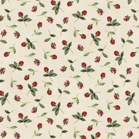 "We ALWAYS send continuous yardage when available, or if not available, we will contact you prior to shipping! \"Daydream Garden\" features Tim Coffey's traditionally colored floral art - roses, rosebuds, ferns, and tonal butterfly silhouettes - in a small, elegant group with a bit of drama.  100% cotton fabric.  Machine wash cold gentle cycle, tumble dry low gentle cycle, do not use bleach, fabric softener not recommended. Fabric printed in Korea. Picture 2 shows this fabric with a ruler for sc Quilt Stores, Garden Rose, Rose Bud, Garden Theme, Cream Roses, Garden Features, Quilt Kits, White Wallpaper, Ipad Wallpaper