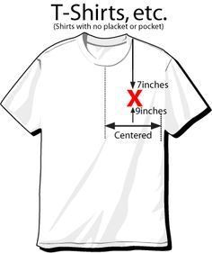 Image result for how to get the correct logo placement on a tee shirt Machine Embroidery Tutorials, Inkscape Tutorials, Ideas Embroidery, Logo Placement, Sewing Machine Embroidery, Monogram Shirts, Embroidery Monogram, Vinyl Shirts, Shirt Embroidery