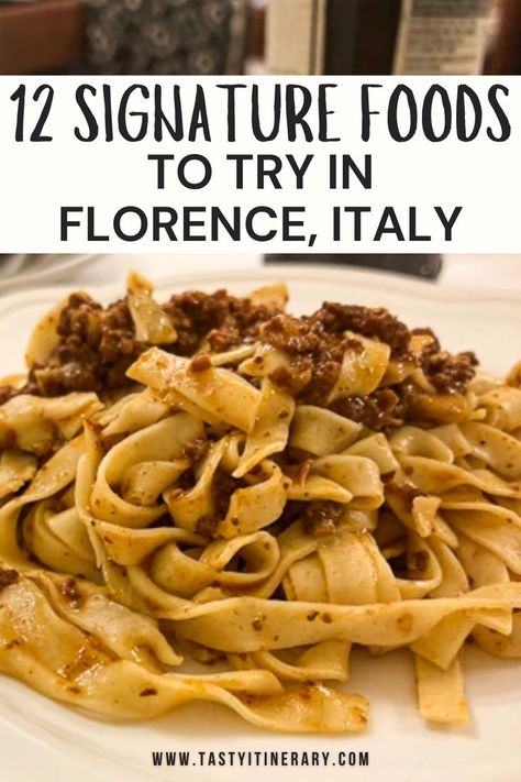 Savor the flavors of Florence, Italy, with these 12 signature foods! From traditional dishes to must-try local delicacies, discover the best eats in this historic city. Florence Italy Food, Florence Food, Cruise Italy, Italy Winter, Italy Trip Planning, Florence Italy Travel, Foods To Try, Florence Travel, Italy Honeymoon