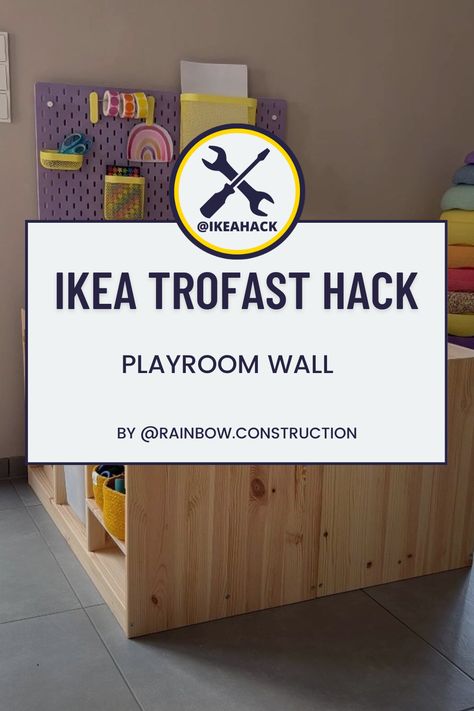 Ikea Trofast, Clever Storage Solutions, Playroom Wall, Clever Storage, Playroom Decor, Peg Board, Clutter Free, Sensory Play, Ikea Hack