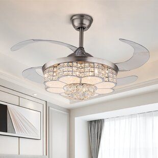 Retractable Ceiling Fan Chandelier, Chandelier Ceiling Fans, Fancy Ceiling Fan, Chandelier Inspiration, Chandelier With Fan, Elegant Ceiling Fan, Modern Ceiling Fan With Light, Fan Bedroom, Fandelier Ceiling Fan