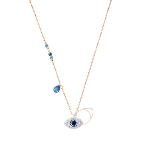 Miranda Kerr for Swarovski, Duo Evil Eye pendant Eye Pendant, Evil Eye Pendant, Miranda Kerr, Evil Eye Necklace, Swarovski Jewelry, Evil Eye Jewelry, Gold Plated Necklace, Rose Gold Necklace, Eye Necklace