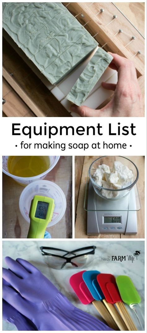 Basic Soap Making, Soap Making Ingredients List, How To Make Your Own Soap Natural, Soapmaking For Beginners, Soap Making Drying Racks, Soap Making Equipment, Best Soap Making Supplies, Diy Soap Molds Ideas How To Make, Soap Making Supplies List