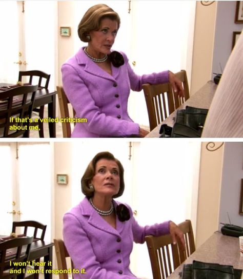 Lucille giving me LIFE Arrested Development Costume, Arrested Development Quotes, Best Tv Characters, Lucille Bluth, Jackie Deshannon, Jessica Walter, Helicopter Parent, Tv Funny, Silly Questions