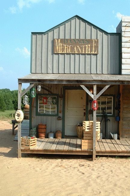 Western General Store Ideas, Old West General Store, Wild West General Store, Old West Mercantile, Western Store Ideas, Country Store Fronts, Western General Store, Western Buildings, Old General Stores