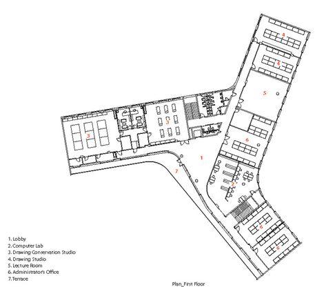 Art and Crafts Studios / poly.m.ur Art Gallery Plan Architecture, Gallery Plan Architecture, Art Gallery Plan, Art Gallery Architecture, Gallery Plan, Gallery Architecture, Art Galleries Architecture, Educational Architecture, Plan Architecture