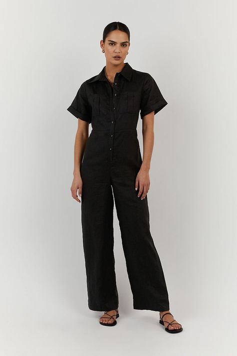 Tomboy Jumpsuit, Black Boiler Suit, Concert Dress, Spring Lookbook, Concert Dresses, Short Sleeve Jumpsuit, Boiler Suit, Short Sleeve Jumpsuits, Style Inspiration Summer