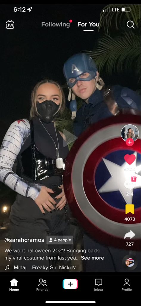 Winter Soldier Couple Costume, Bucky And Steve Halloween Costume, Captain America And Bucky Costume, Superhero Halloween Costumes For Couples, Superhero Couple Costumes, Couple Costumes Marvel, Marvel Couple Costume, Couple Superhero Costumes, Marvel Halloween Costumes Couples