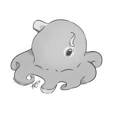 Flapjack Octopus Tattoo, Dumbo Octopus Art, Umbrella Octopus Drawing, Chibi Octopus, Flap Jack Octopus, Squid Drawing Cute, Dumbo Octopus Tattoo, Flapjack Octopus Drawing, Dumbo Octopus Drawing