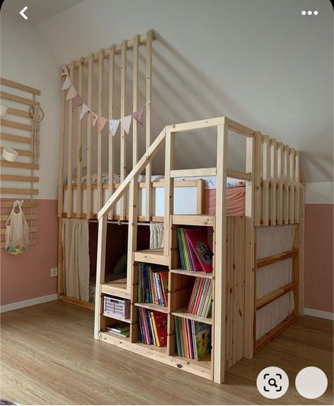 Ikea Kura Two Beds, Diy Kura Bed, Kura Bed Ideas, Bunk Bed Ikea, Room Ideas For Kids, Kura Bed Hack, Kids Loft Bed, Kura Hack, Ikea Kura Hack