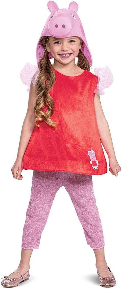 Peppa Pig Costume, Cartoon Fancy Dress, Pig Costume, Pig Girl, Pig Costumes, Toddler Girl Halloween, Fancy Dress Up, Classic Girl, Toddler Halloween Costumes