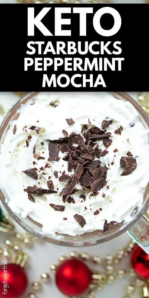 Keto Peppermint Mocha, Peppermint Mocha Starbucks, Peppermint Mocha Coffee, Flavored Coffee Recipes, Easy Keto Dessert, Low Carb Starbucks, Keto Starbucks, Peppermint Coffee, Starbucks Peppermint Mocha