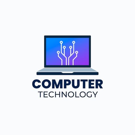 Free vector tech computer logo template | Free Vector #Freepik #freevector #gradient-logo #business-logo #company-logo #logo-templates Computer Logo, Tool Logo, Computer Shop, Free Logo Templates, Gradient Logo, Logo Company, Old Logo, Computer Repair, Logo Business