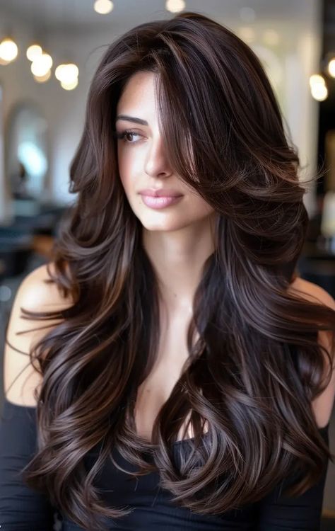 37 Cutest Chocolate Brown Hair Color Ideas for a Sweet, Rich Look 12 Red Hair To Brown, Cherry Brown Balayage, Chocolate Brown Hair Pale Skin, Rich Chocolate Brown Hair Color, Rich Chocolate Hair Color, Milk Chocolate Hair, Dark Chestnut Hair, Red Brunette Hair, Cinnamon Brown Hair