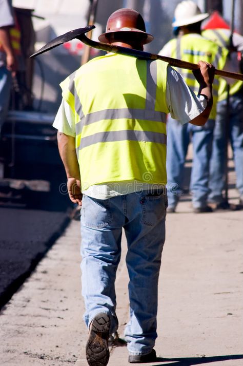 Weary. A tired paving worker walking down the street, carrying a shovel , #spon, #paving, #worker, #Weary, #tired, #carrying #ad The Faceless, Construction Safety, Walking Down The Street, Public Square, Sound Mind, Construction Worker, Eye Contact, Shovel, Pose Reference