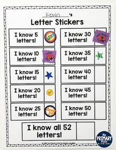 Letter Assessment, Kindergarten Goals, School Diy Ideas, Kindergarten Assessment, Data Binders, Reading Recovery, Data Notebooks, Exit Tickets, Teaching Letters