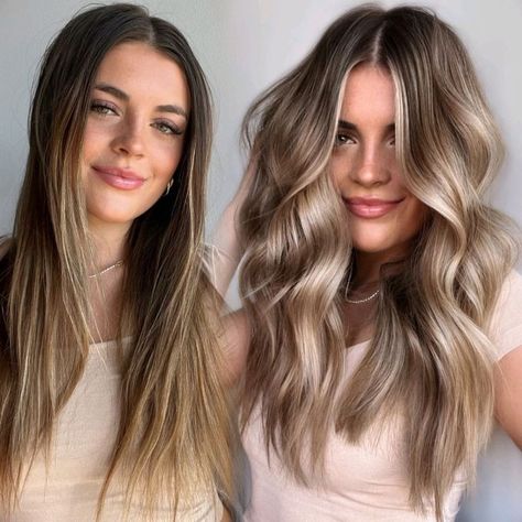 Blonde To Light Brown Before And After, Blonde To Light Brown, Balayage Before And After, Copper Blonde Hair Color, Pale Blonde Hair, Colors For 2024, Beige Shades, Buttery Blonde, Blonde Hair Colors