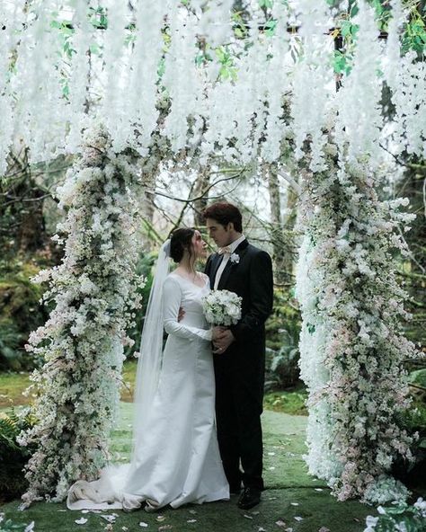 Twilight Themed Wedding, Bella And Edward Wedding, Twilight Wedding Dresses, Bella Wedding Dress, Bella Edward, Edward And Bella, Bella And Edward, Twilight Wedding, Outdoor Wedding Decorations