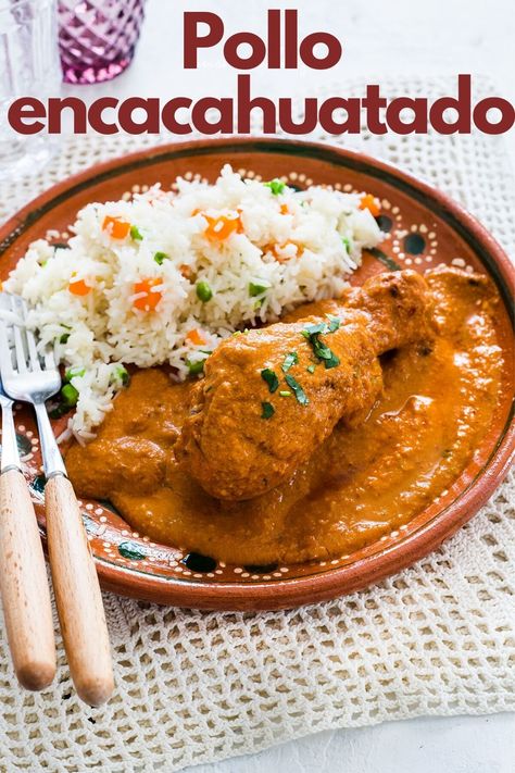 Chicken With Peanut Sauce, Best Chicken Stew, Mexican Food Recipes Enchiladas, Recipes Enchiladas, Peanut Sauce Chicken, Recipes Using Rotisserie Chicken, Mexican Sauce, Homemade Corn Tortillas, Pollo Guisado