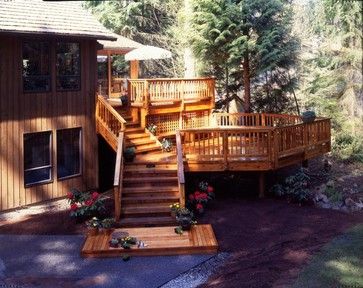 Deck Building Plans, Outdoor Living Deck, Multi Level Deck, Tiered Deck, Cedar Deck, Patio Deck Designs, Wooden Deck, Deck Designs Backyard, Deck Designs