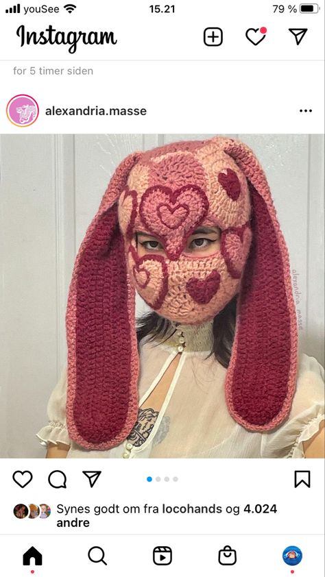 Crochet Mask Pattern Free, Crochet Baclava, Alexandria Masse, Bunny Balaclava, Crochet Mask, Crochet Stitches Guide, Beginner Crochet Tutorial, Bunny Hat, Kawaii Crochet