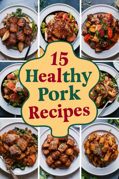 Looking for easy, healthy pork recipes? Check out these delicious and nutritious options for your next dinner! From healthy pork dinners to nutritious pork meals for dinner, we've got you covered. Discover a variety of flavorful and satisfying dishes that are perfect for anyone looking to enjoy a balanced diet. These easy healthy meals with pork are great for those seeking tasty yet wholesome meal ideas. Whether you're cooking for one or the whole family, these recipes will surely satisfy your c Meals With Pork, Healthy Pork Tenderloin Recipes, Pork Ideas, Grilling Recipes Pork, Healthy Pork Recipes, Pork Dinners, Pork Meals, Pork Crockpot Recipes, Easy Healthy Meals