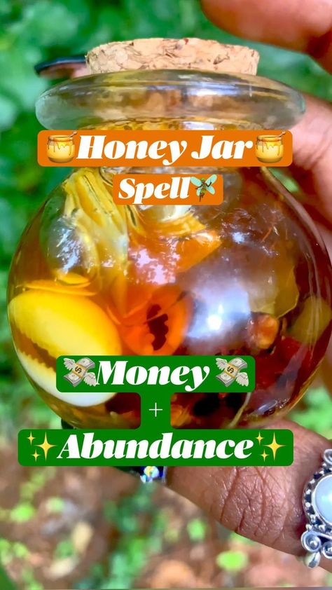 Spell For Money, Honey Jar Spell, Wicca Recipes, Money And Abundance, Good Luck Spells, Jar Spells, Witch Rituals, Luck Spells, Wiccan Magic