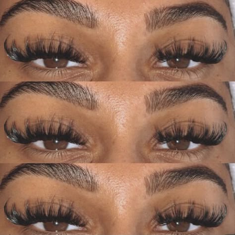 Mink Cat Eye Lash Extensions, Classic Wispy Lash Extensions, Wispy Hybrid Lash Extensions, Natural Fake Eyelashes, Woc Makeup, Eyelashes And Eyebrows, Lashes Fake Eyelashes, Lash Extensions Styles, Thick Brows