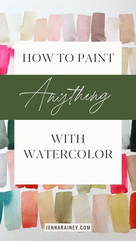 I'm sharing tips and techniques for painting anything with watercolor. This guide covers everything you need to know to tackle any subject, from choosing the right supplies to mastering brush techniques. Ideal for artists of all levels. Drawing Watercolor Ideas, How To Watercolor People, How To Watercolor Beginners, How To Paint With Watercolors, Watercolor Learning, Watercolor Hacks, Watercolor 101, Watercolor For Beginners, Art Provocations