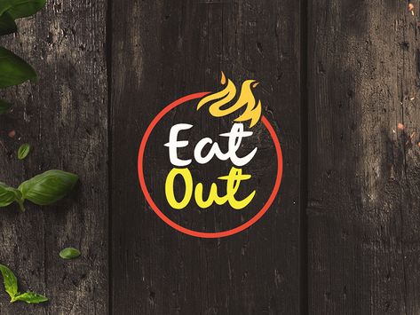 Eatout Restaurant Branding by DesignerEshad Cafe Names Ideas Logo, Menu Branding, Meat Logo, Mama Cake, Name Board Design, Resturant Logo, Bbq Logo, Bbq Design, Fast Food Logos