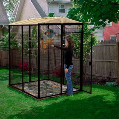 Outdoor Bird Aviary 7 5 Sectional Bird Aviary Ideas, Bird Aviary Ideas Outdoor, Aviary Ideas Outdoor, Outdoor Bird Aviary, Aviary Ideas, Squirrel Home, Diy Bird Cage, Cage Bird, Pet Bird Cage