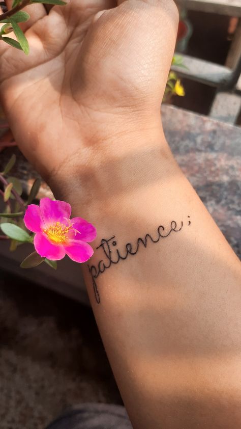 Patience Tattoos, Tattoo With Butterfly, Patience Tattoo, Tattoo Meaning, Sleeve Tattoos For Women, Tattoo Inspo, Tattoos With Meaning, I Tattoo, Hand Tattoos