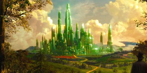 Related image Mythological Characters, Rainbow Road, Land Of Oz, The Wonderful Wizard Of Oz, Fantasy City, Fantasy Places, Story Arc, Emerald City, Future City