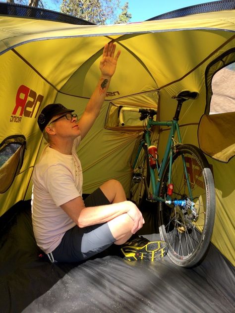 NSR Bicycle Touring Camping Tent Cycling Inspiration, Camping Lifestyle, Bicycle Camping, Bicycle Racing, Bike Packing, Touring Bicycles, Bicycle Touring, Camp Gear, Bike Touring