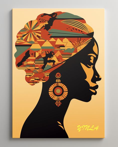 Metal poster Displate, African women, diversity and strength, cultural empowerment, representation, bold statement piece, cultural richness. Cultural Representation Art, African Cultural Art, African Colour Palette, Globalization Poster Ideas, Cultural Diversity Art, African Collage, Multi Cultural Art, Diversity Art, Diversity Poster