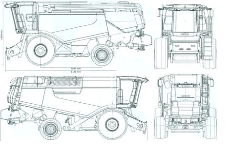 Solidworks Drawings, Blueprint For 3d Modeling, Solidworks Tutorial, Smart Farm, Combine Harvester, Technical Drawings, Truck Coloring Pages, Plan Toys, Farm Machinery