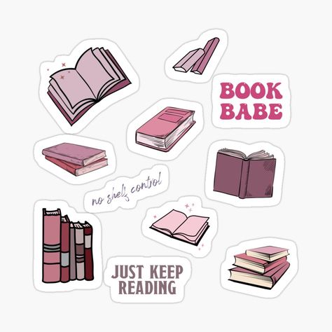 Bookish Doodles, Reading Journal Stickers, Books Stickers, Kindle Stickers, Reading Motivation, Cake In A Jar, Bookish Merch, Lap Top, Book Stamp