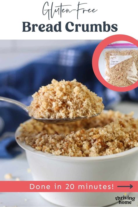 Gluten-Free Bread Crumbs Homemade Bread Crumbs, Homemade Gluten Free Bread, What Is Gluten Free, Gluten Free Bread Crumbs, Breaded Chicken Breast, Homemade Gluten Free, Easy Bread Recipes, Easy Bread, Budget Friendly Recipes