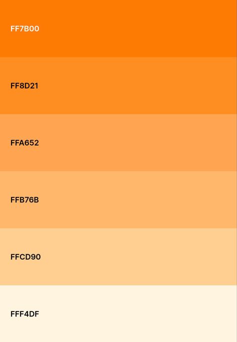 Orange Pallette Aesthetic, Orange Pallete Color Pastel, Orange Shades Aesthetic, Orange Analogous Color Scheme, Orang Color Palet, Orange Creamsicle Color Palette, Orange Gradient Palette, Orange Aesthetic Color Pallete, Canva Color Palette Codes Orange