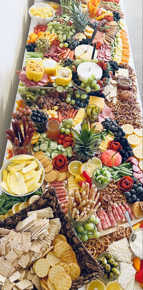 Charcuterie Boards For Large Parties, Charcuterie 40 People, Whole Island Charcuterie Board, Charcuterie Board For Big Party, Charcuterie Board For Wedding Tables, 40 Person Charcuterie, Large Charcuterie Board Christmas, Wedding Food For 50 People, Charcuterie Board Tablescape